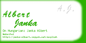 albert janka business card